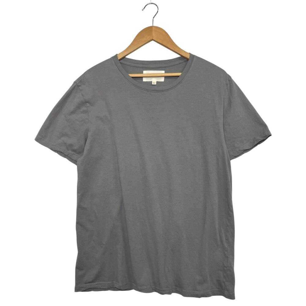 Wheat Shirt Womens Large Gray Crewneck Made USA Cotton Soft Casual Basic Tee